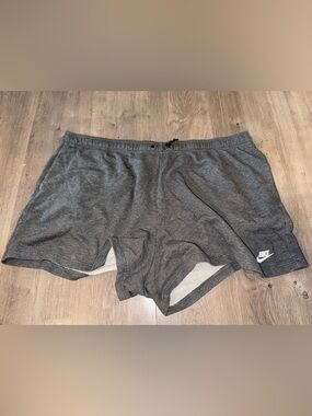 Nike Gray Athletic Shorts with White Logo 3XL